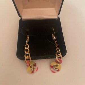 Colorful Heart dangly Juicy Couture Earrings